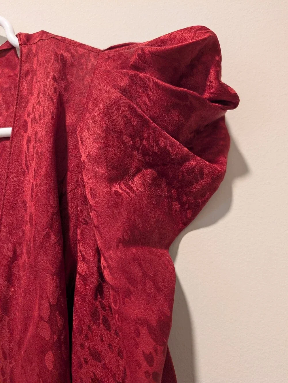 A.L.C. Silk Wrap Midi Shoulder Ruching Festival Boho Coastal Euro Summer Dress - Picture 2 of 5